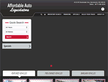 Tablet Screenshot of affordableautoliquidators.com